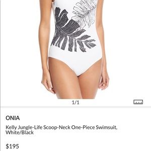 Black and white onia kelly one piece